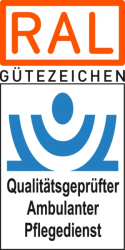 RAL-Gütezeichen „Qualitätsgeprüfter Ambulanter Pflegedienst“.